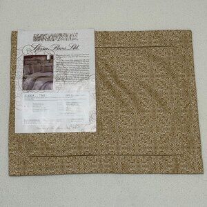 Sferra Ilaria 100% Egyptian Cotton Jacquard Pillow King Sham - Honey - New